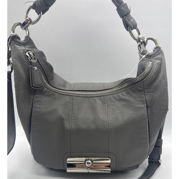 COACH Kristin Large Soft Grey Leather Hobo Shoulder Bag M1126-16808 - Picture 1 of 7